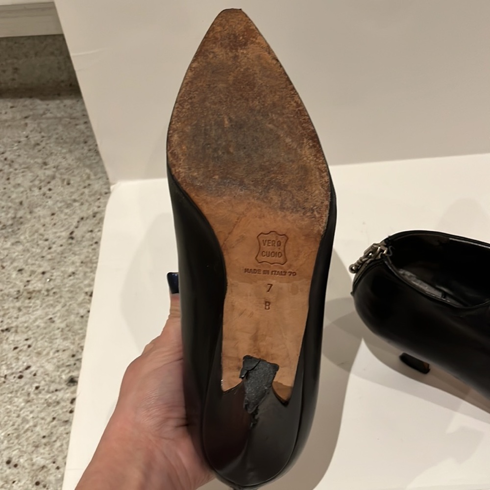 Via Spiga Black Leather Booties - Picture 5 of 12